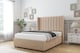 image 2 of Sloomy Falcon Pebble Plush Divan Bed With Mattress No Drawers With 54" Wingback Headboard 3' Single | Brown | Pebble | Single | 1
