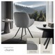 image 4 of Lounge Armchair Living Room Accent Chair 360 Swivel Slim Steel Legs Velvet Fabric | Grey | grey | 6