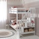 image 4 of Ulla Staircase Bunk Bed with Storage Staircase in Classic White