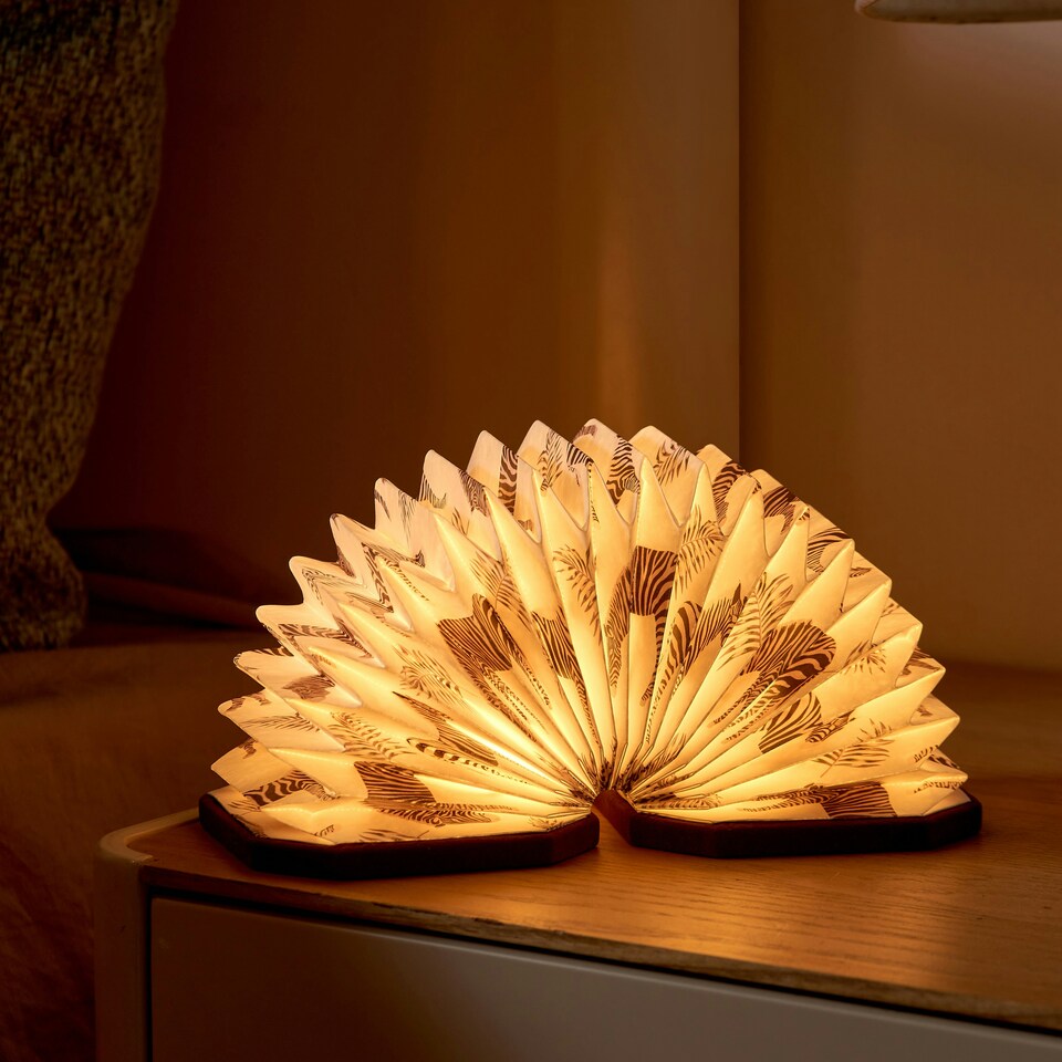 image 1 of Gingko Smart Accordion LED Desk Lamp N/A | Velvet Brown Zebra