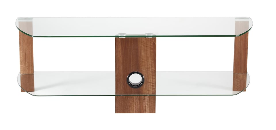 image 1 of Century TV-Stand Walnut Look/Glass, 1200mm | Brown | Walnut with clear glass | 72