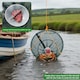 image 7 of 2 x CRAB FISH CRAYFISH LOBSTER DROP NET BAIT CLIP & ROPE SAFE CRABBING BASKET