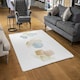 image 2 of Blush, blue, white, beige watercolor illustration & elements (Rug) White | S