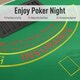 image 4 of HOMCOM 7-Player Folding Poker Table, Chip Tray, Cup Holders, 182 x 91 cm