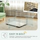 image 4 of PawHut Dog Crate with Two Doors, Tray, Soft Cushion, for Small Dogs, Black
