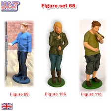 Trackside Unpainted Figures Scenery Display 3 x Figures Set 68 New 1:32 Scale WASP