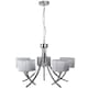 image 3 of Justina 5 Light Polished Chrome Chandelier with Silver String Shade