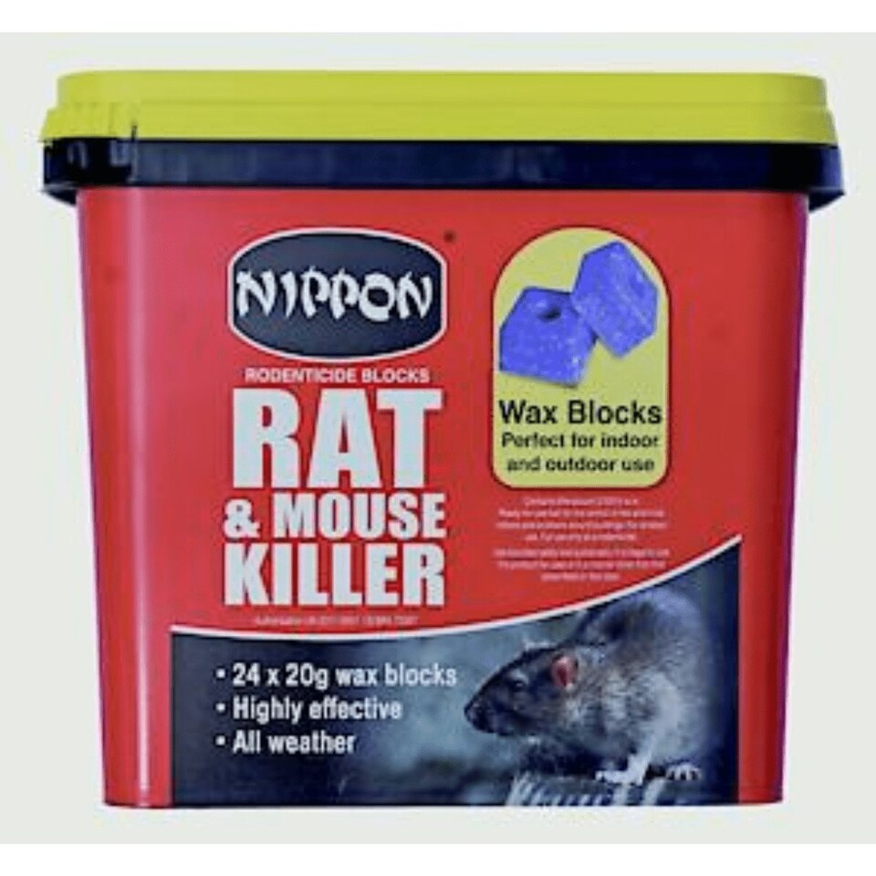 image 1 of Nippon Rodenticide Wax Blocks - 300g (Pack of 6)