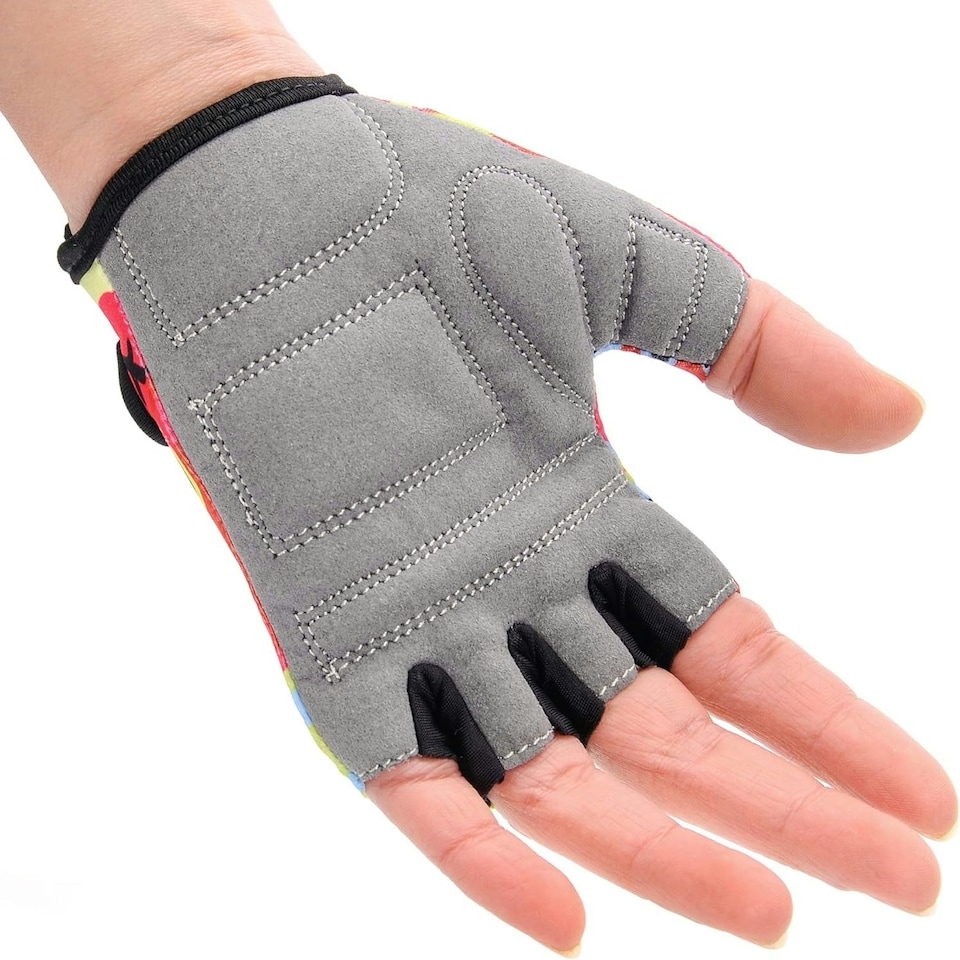 image 1 of Meteor Kids Bike Gloves – Breathable, Non-Slip, Padded for Comfort & Safety Red | Monster | JR M