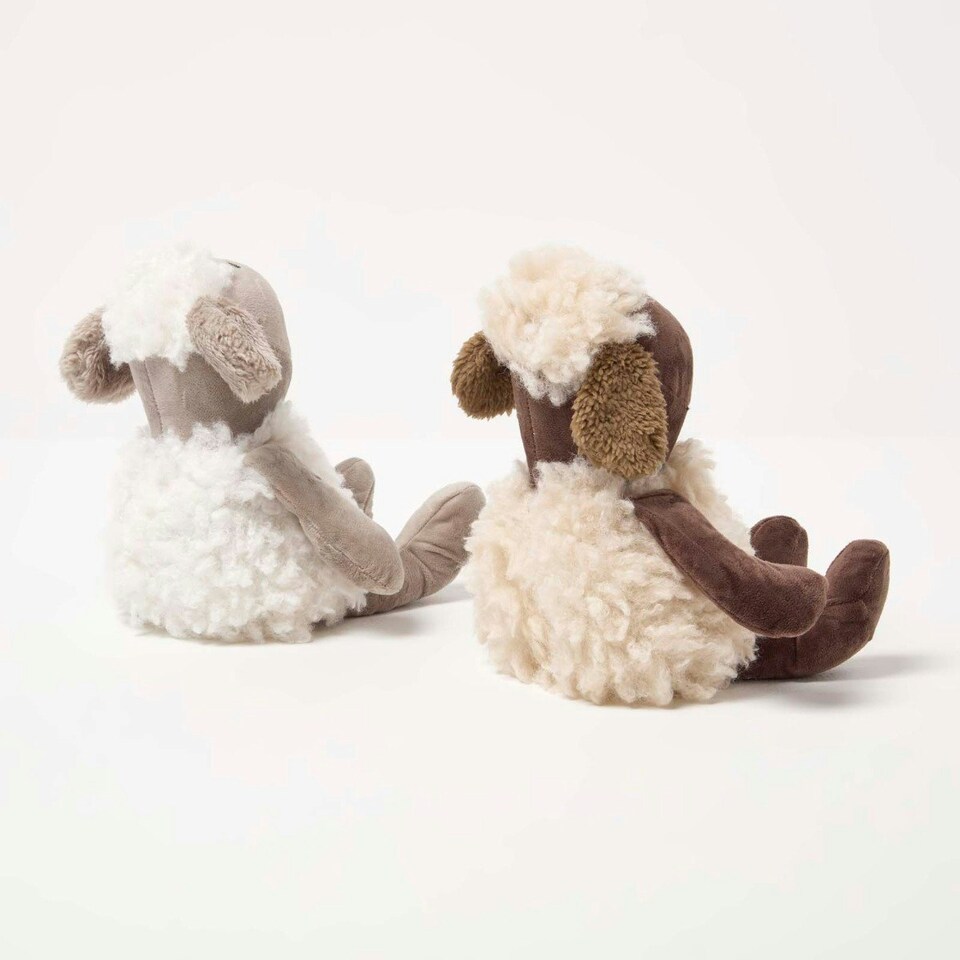 image 1 of Homescapes Sheep Doorstop - Set of 2 - Animal Door Stops