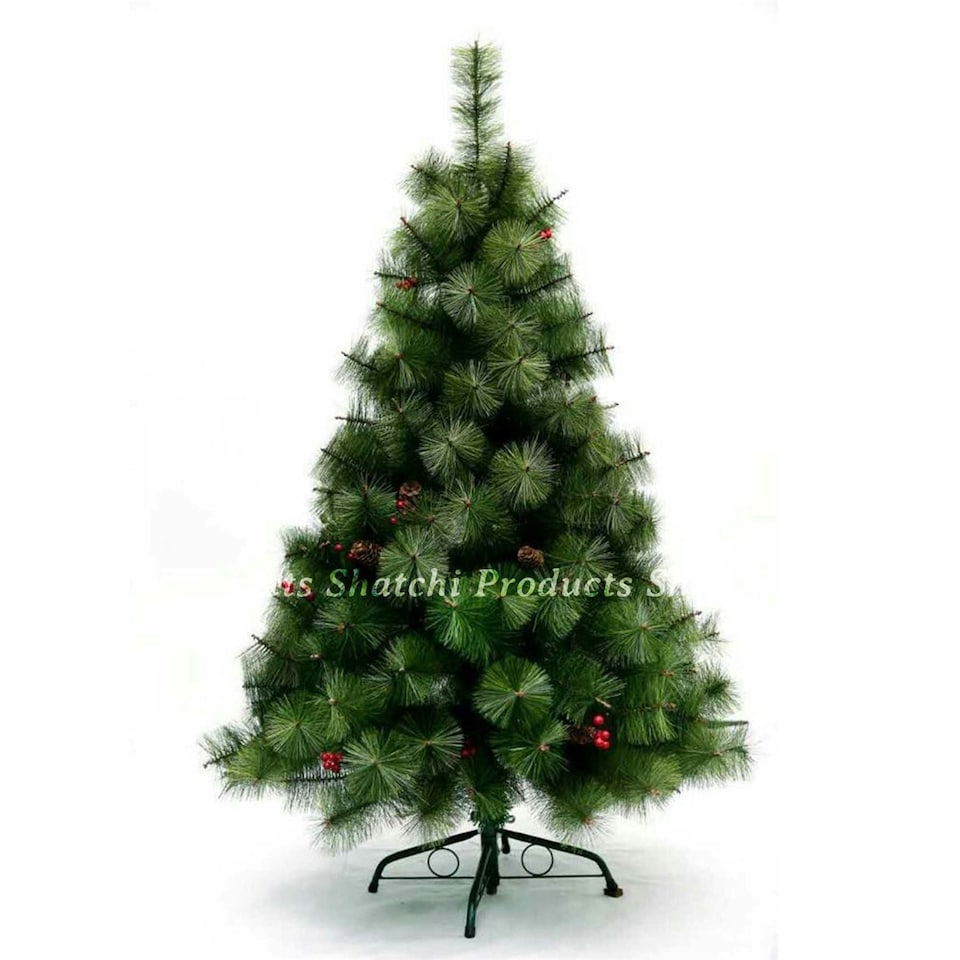 image 1 of 6ft Bushy Elegant Self Artificial Christmas Tree Xmas Home Decorations 180cm, Green Green | 6ft
