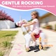 image 4 of AIYAPLAY Kids Rocking Horse, Plush Ride On Unicorn Toy with Wheels, White