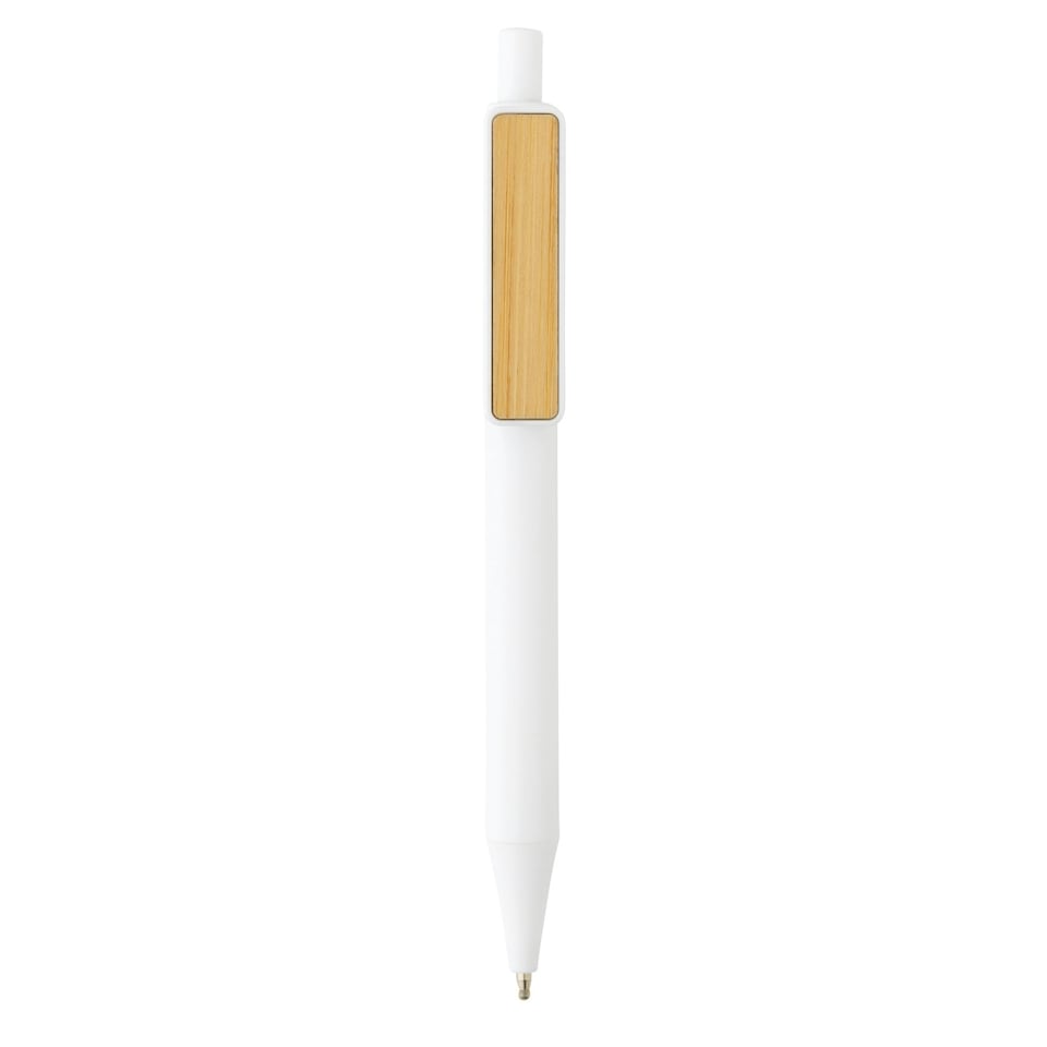 image 1 of XD Collection Bamboo Rollerball Pen - White - 14cm x 1.1cm