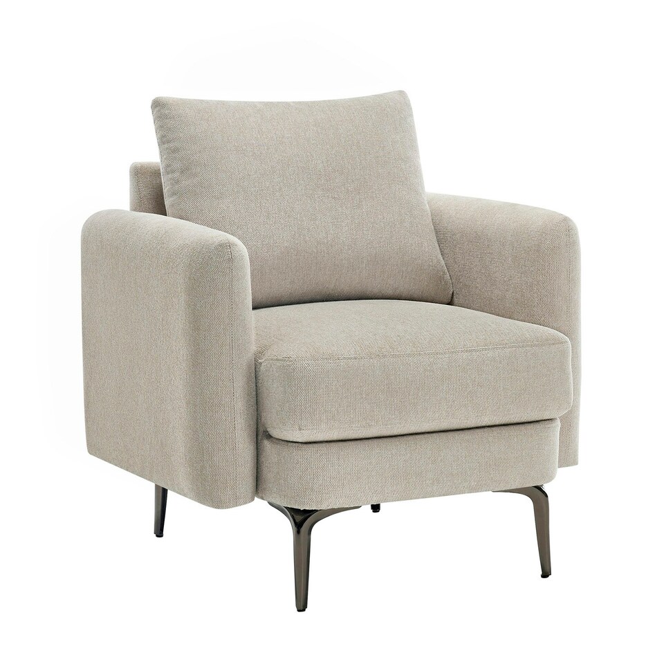 image 1 of Sofia Fabric Scandi Style Chair | Cream | Beige | One Size