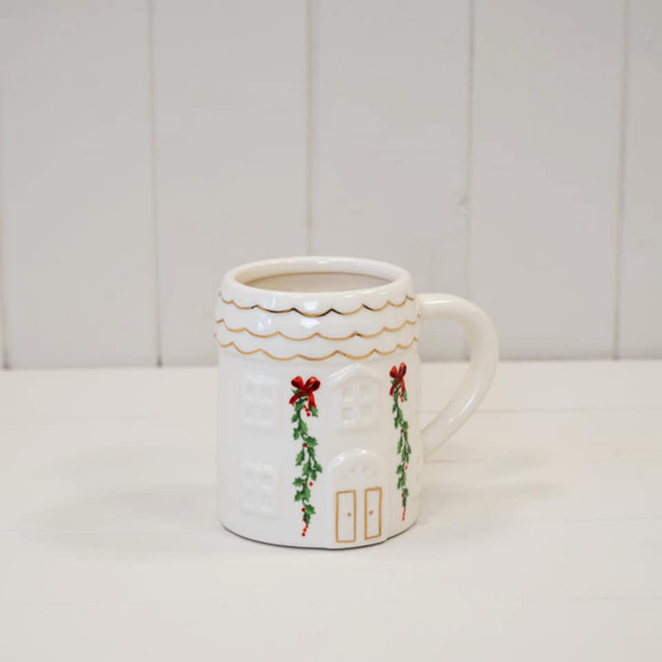 image 1 of Cosy Christmas House with Garland Mug