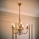image 3 of ValueLights Memphis Antique Brass 5 Way Chandelier & Bulbs | Gold