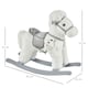 image 5 of HOMCOM Kids Plush Ride-On Rocking Horse Toy Rocker with Plush Toy Realistic Sounds for Child 18-36 Months White