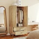 image 7 of HOMCOM 2 Door Wardrobe with 2 Drawers and Hanging Rail for Bedroom