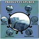image 2 of VELVETIO Denim Check Printed Duvet Cover Set Reversible Polycotton Beddings Blue | King