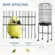image 5 of PawHut Bird Cage for Budgie Finch Canary Parakeet W/ Stand Sliding Tray Black