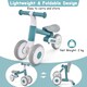 image 4 of COSTWAY Baby Balance Bike 4 Wheels Toddler Blue