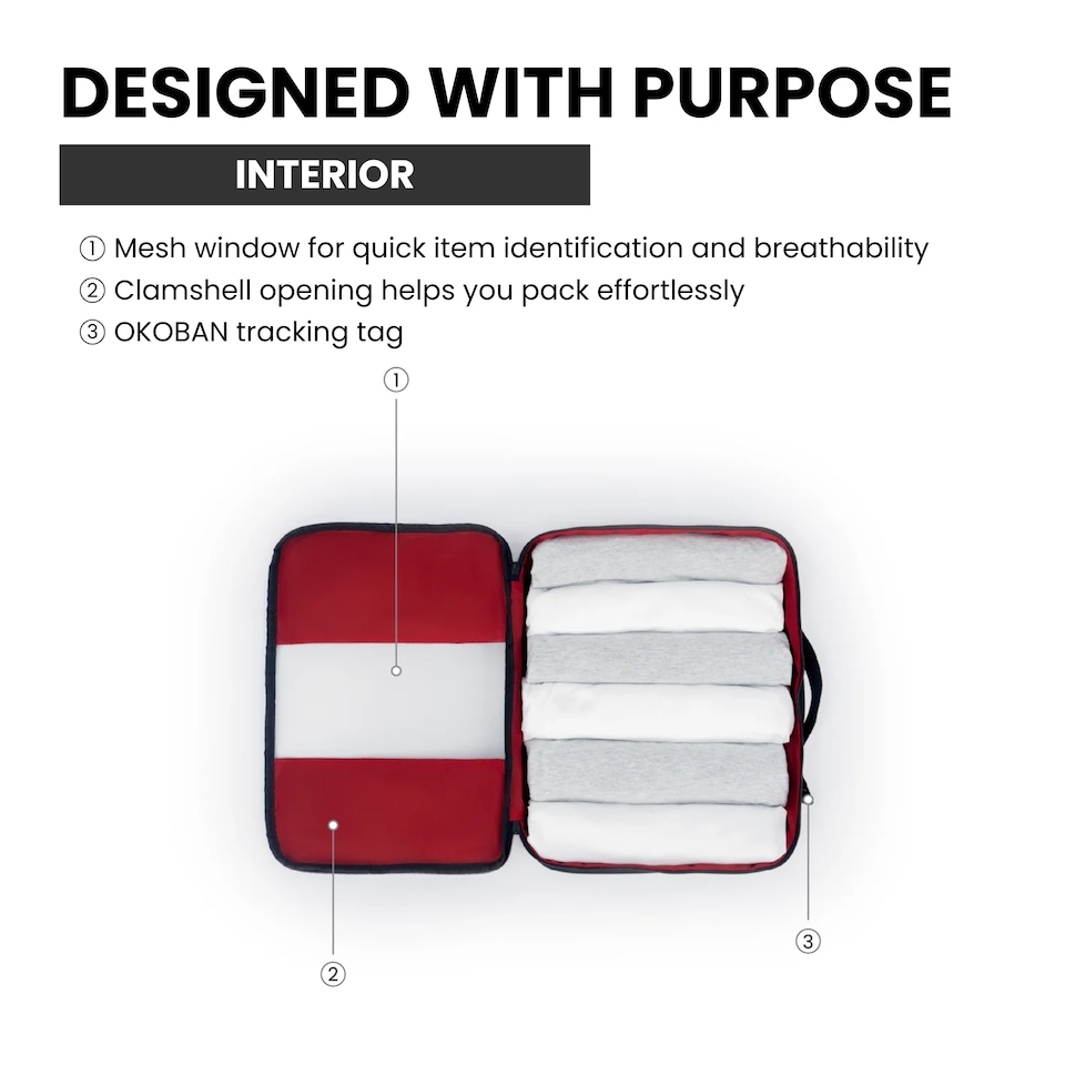image 1 of Lux Packing Cube - Large - 11.5L - Cranberry | Red
