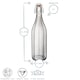 image 3 of Bormioli Rocco Oxford Glass Swing Bottle - 1 Litre Clear | One Size