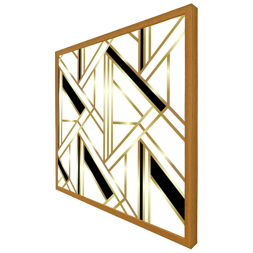 image 1 of Golden art deco (Picture Frame) Black | XS