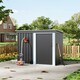 image 5 of Living and Home 5 x 3 FT Outdoor Metal Storage Shed with Lockable Door for Garden - Black
