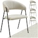 image 1 of Dining Chair Bedano - woven fabric, padded, 150 kg load capacity - Set of 4 Grey | Greige