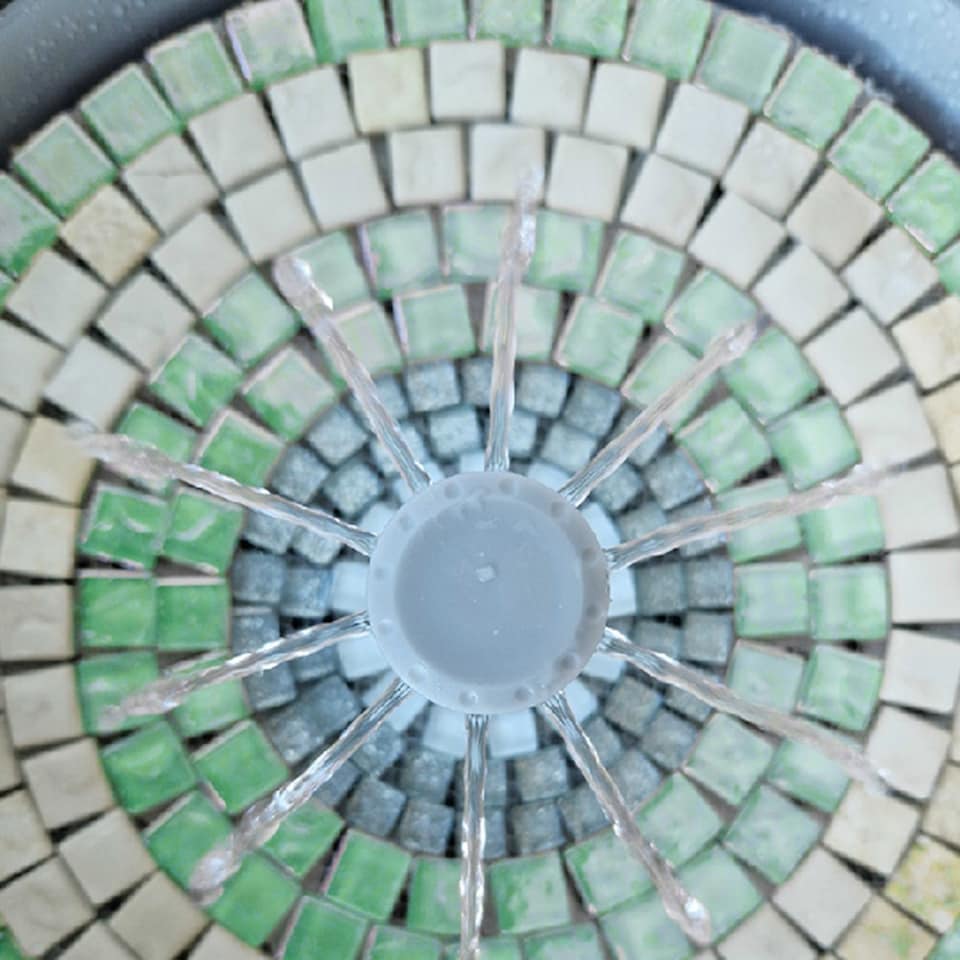 image 1 of Decorative Mosaic for Hydria Water Feature - Green