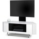 image 3 of Centurion Supports Hampshire Corner-Friendly Gloss White with Contrast Beam-Thru Remote Friendly Door 26"-50" Flat Screen TV Cabinet with Mounting Arm White