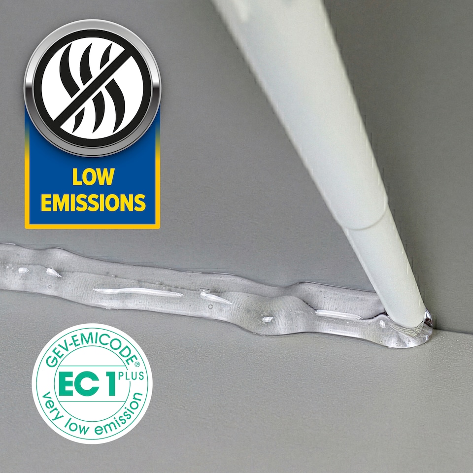 image 1 of Dryzone Anti-Mould Premium Silicone Sealant Clear 310ml x 4 Pack - Low-Odour, Low VOC for Bathroom, Kitchen, Window, Sink