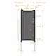 image 2 of Pedestrian Gate 900x1600mm Grey - Vertical Solid Infill and Flat Top Grey
