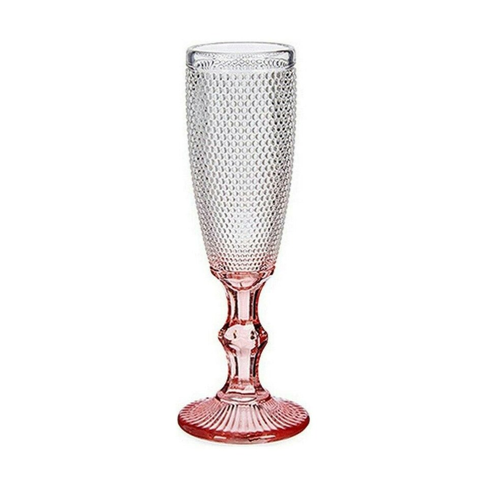 image 1 of Champagne glass Vivalto PR05720ZD/BHA6 PINK Pink Transparent Glass 180 ml (6 Units) N/A