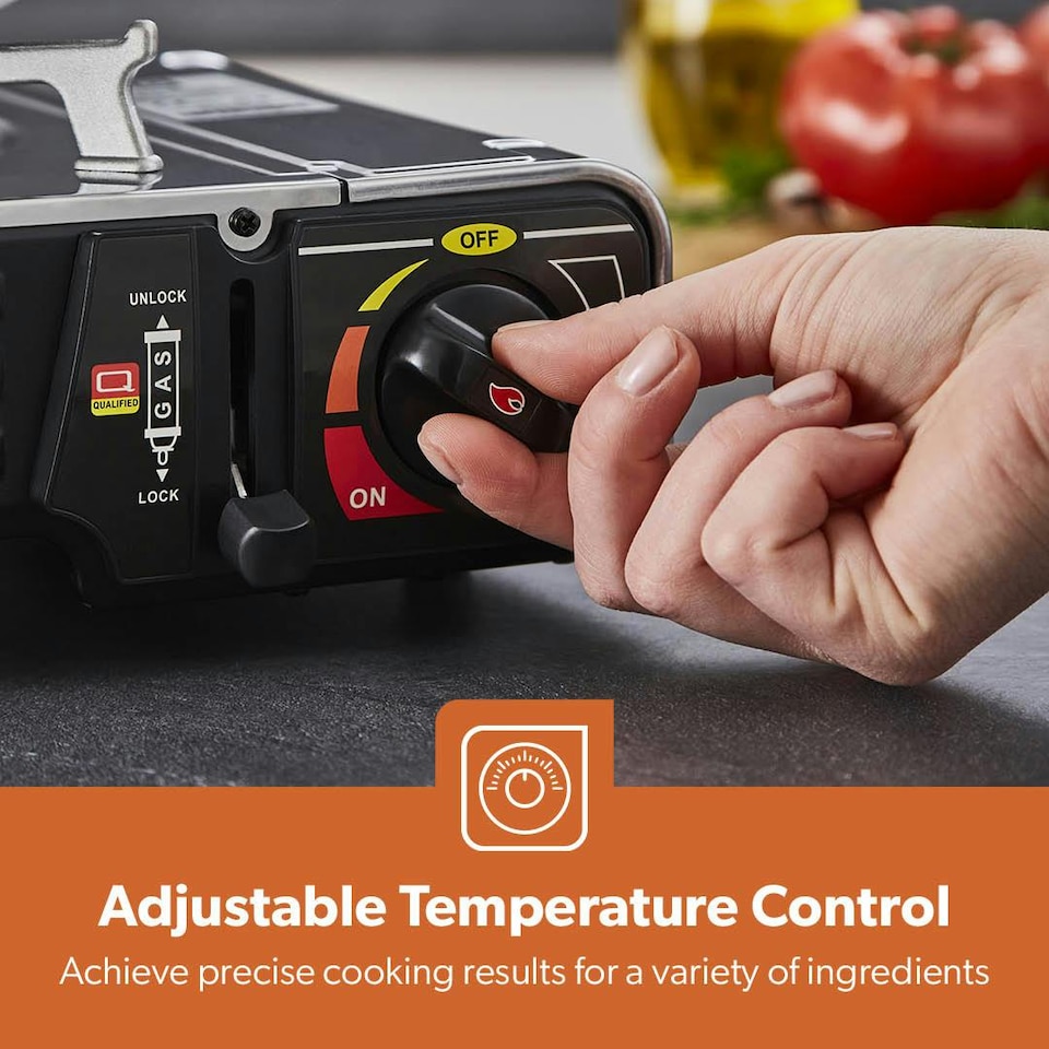 image 1 of GEEPAS Portable Camping Gas Stove, Double Burner