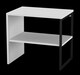 image 5 of 40cm Wood & Steel Bedside Bedroom Nightstand Unit Table Open Storage Shelf | White | White | 1
