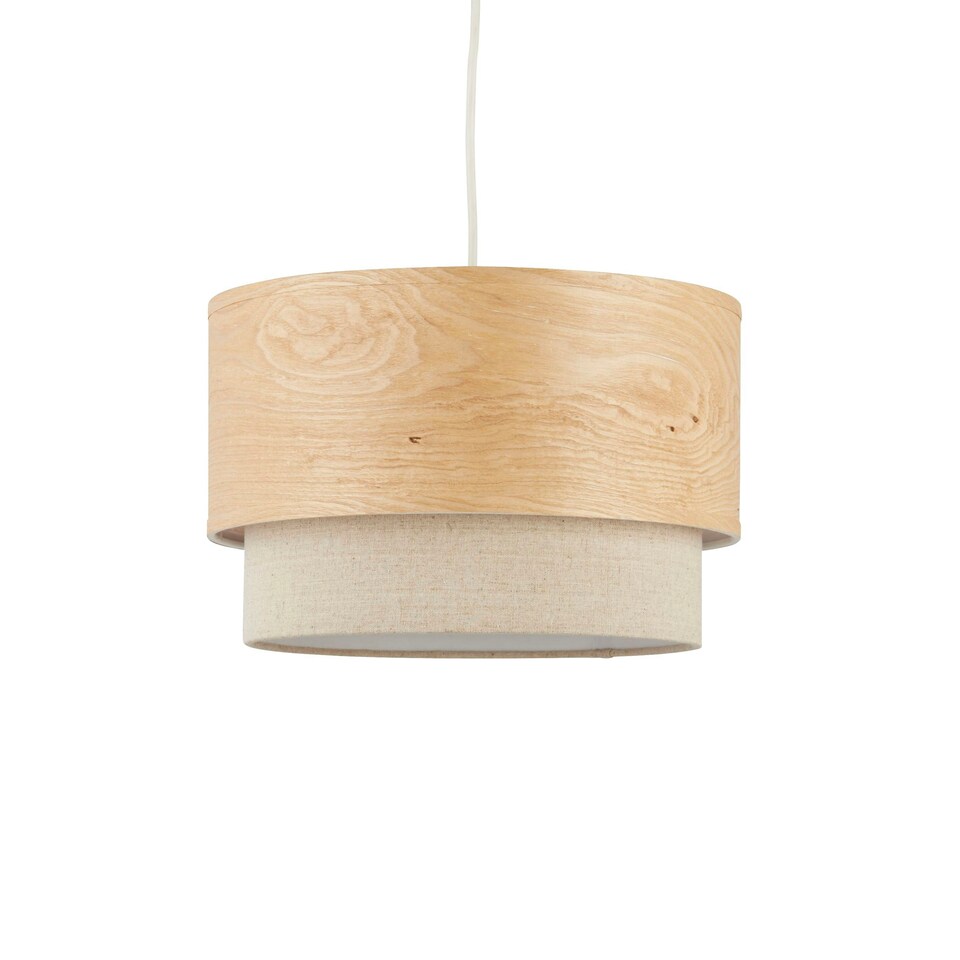 image 1 of Wood Effect Two Tier Easy Fit Shade Brown