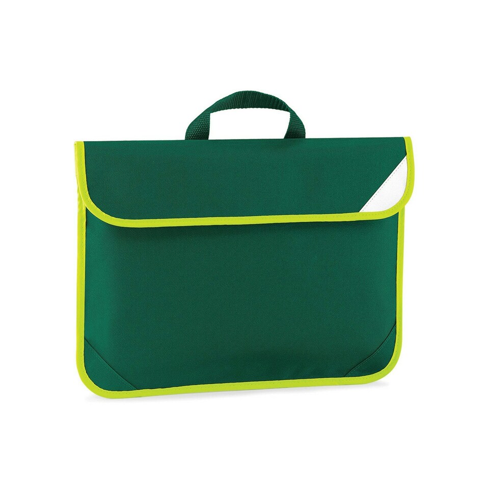 Quadra High-Vis Book Bag - Bottle Green - One Size Green