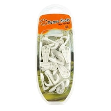 X Hard Wall Hooks Large White Nylon 20pk - One Colour - One Size