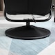 image 7 of HOMCOM Swivel Recliner Chair and Footstool, Faux Leather Massage Recliner Armchair with Remote Control and Round Wrapped Base, Black