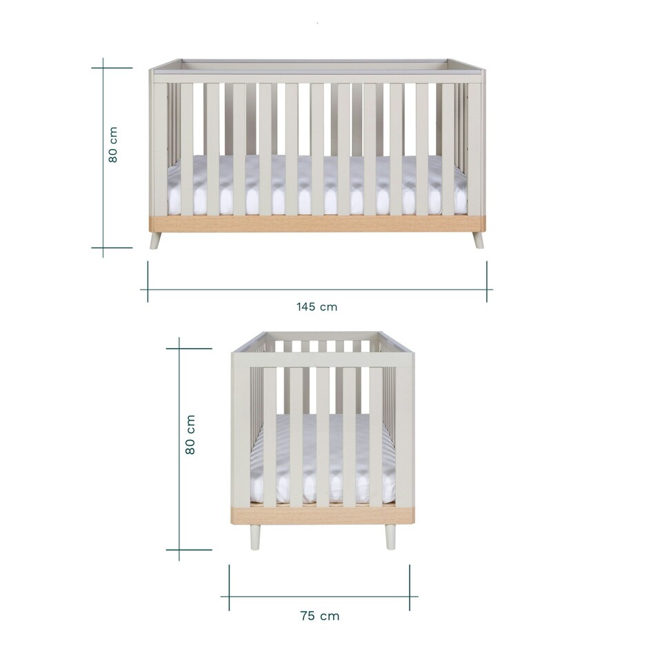 image 1 of Tutti Bambini Hygge 3pc Room Set - Light Oak/White Sand