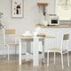 image 1 of HOMCOM Folding Dining Table, Drop Leaf Table for Small Space, Kitchen, Space-Saving, Oak & White