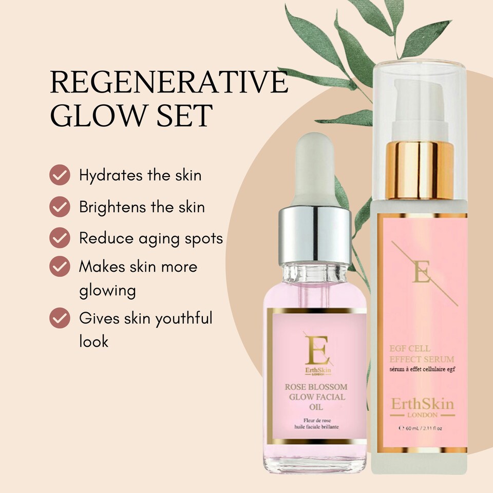 image 1 of EGF CELL EFFECT SERUM 60ML +  Rose Blossom Glow Facial Oil 30ml