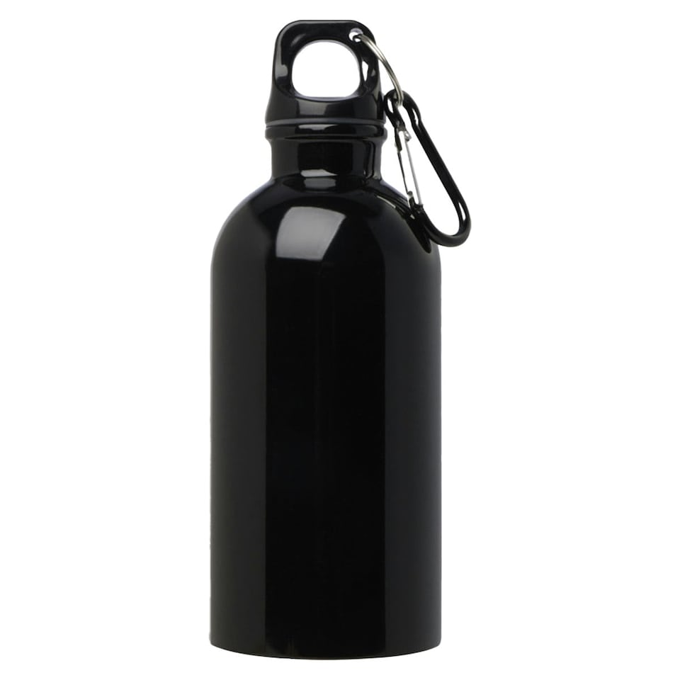 image 1 of Floso Stainless Steel Single Wall 400ml Water Bottle - Solid Black - One Size