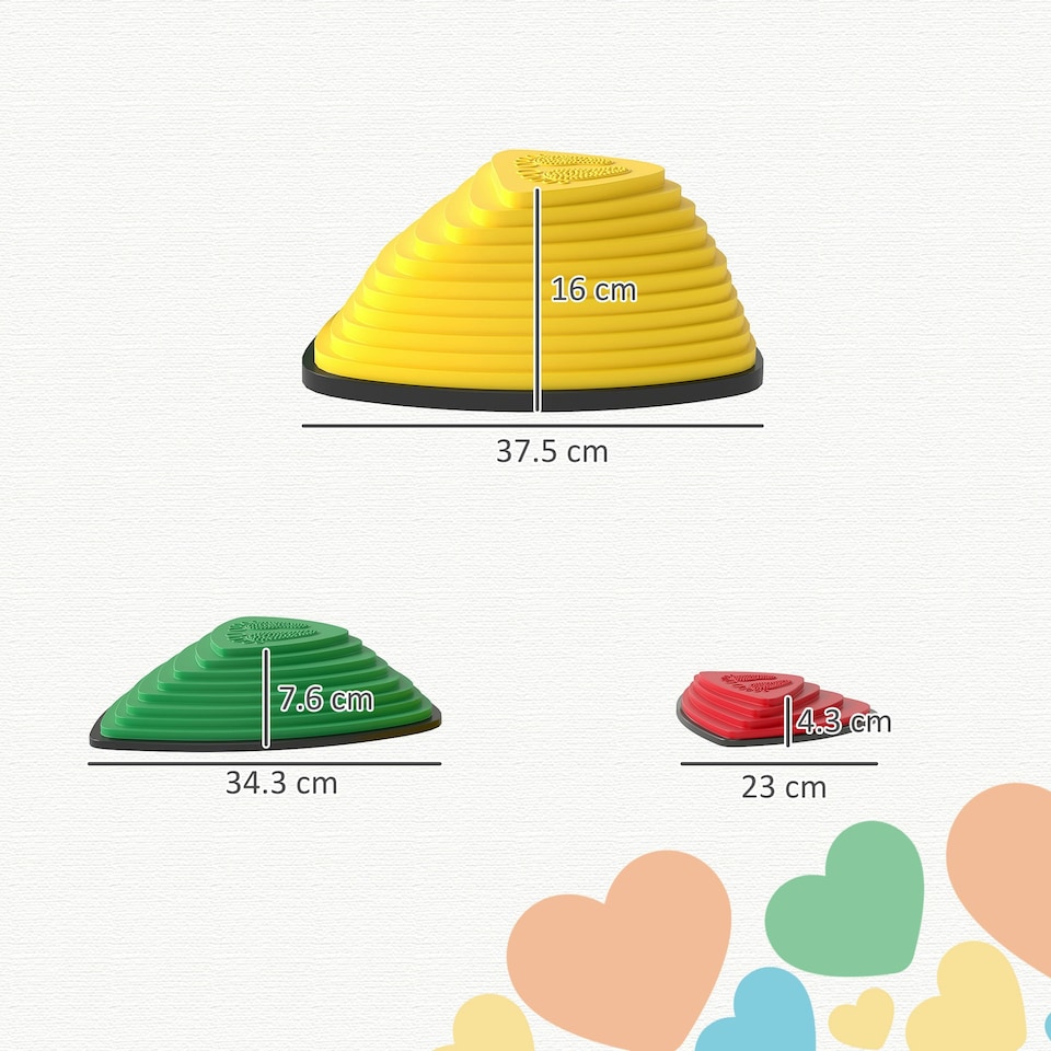 image 1 of AIYAPLAY 6 Pieces Stepping Stones for Balance and Motor Skills | Multi | S