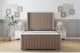 image 1 of Sloomy Marlborough Mink Plush Bed Frame With 50"  Upholstered Wingback Headboard 5' King