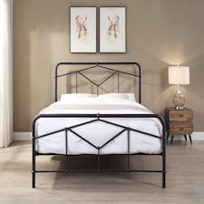 Axton Double 4ft 6 Black Metal Bed Frame