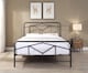 image 1 of Axton Double 4ft 6 Black Metal Bed Frame