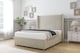 image 2 of Sloomy Devonshire Cream Plush Divan Bed With Mattress No Drawers With 54" Wingback Headboard 4' Small Double | Cream | Cream | Small Double | 1